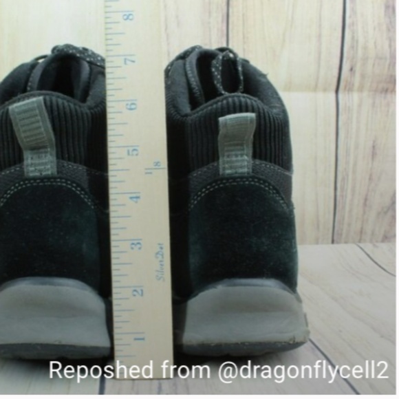 LL Bean Snow Sneaker 5 Black Suede Waterproof Winter Boots Size 11 Wide main image 2